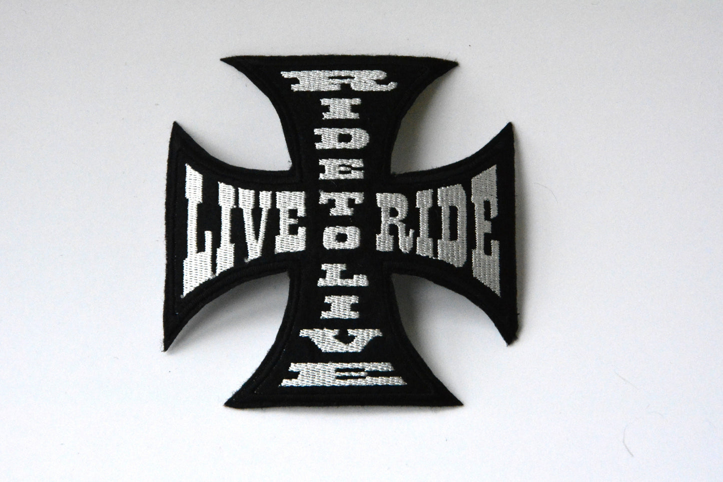 Ride To Live Live To Ride - Iron On Patch