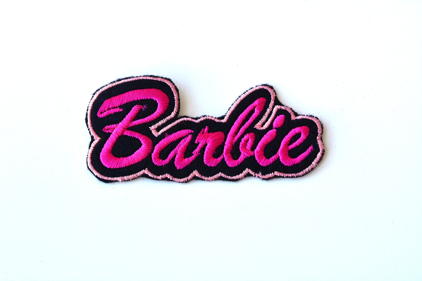 Barbie Pink/Black - Iron On Patch