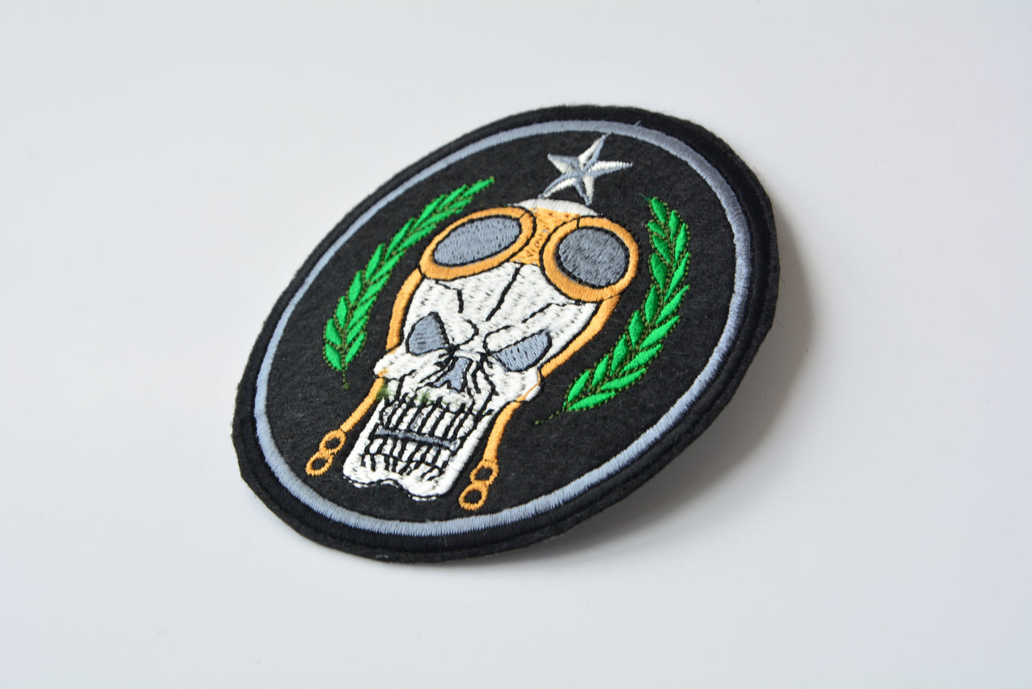 Aviator Skull - Iron On Patch
