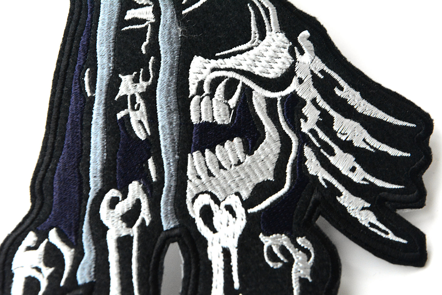 Hand Or A Skull Or Both - Iron On Patch