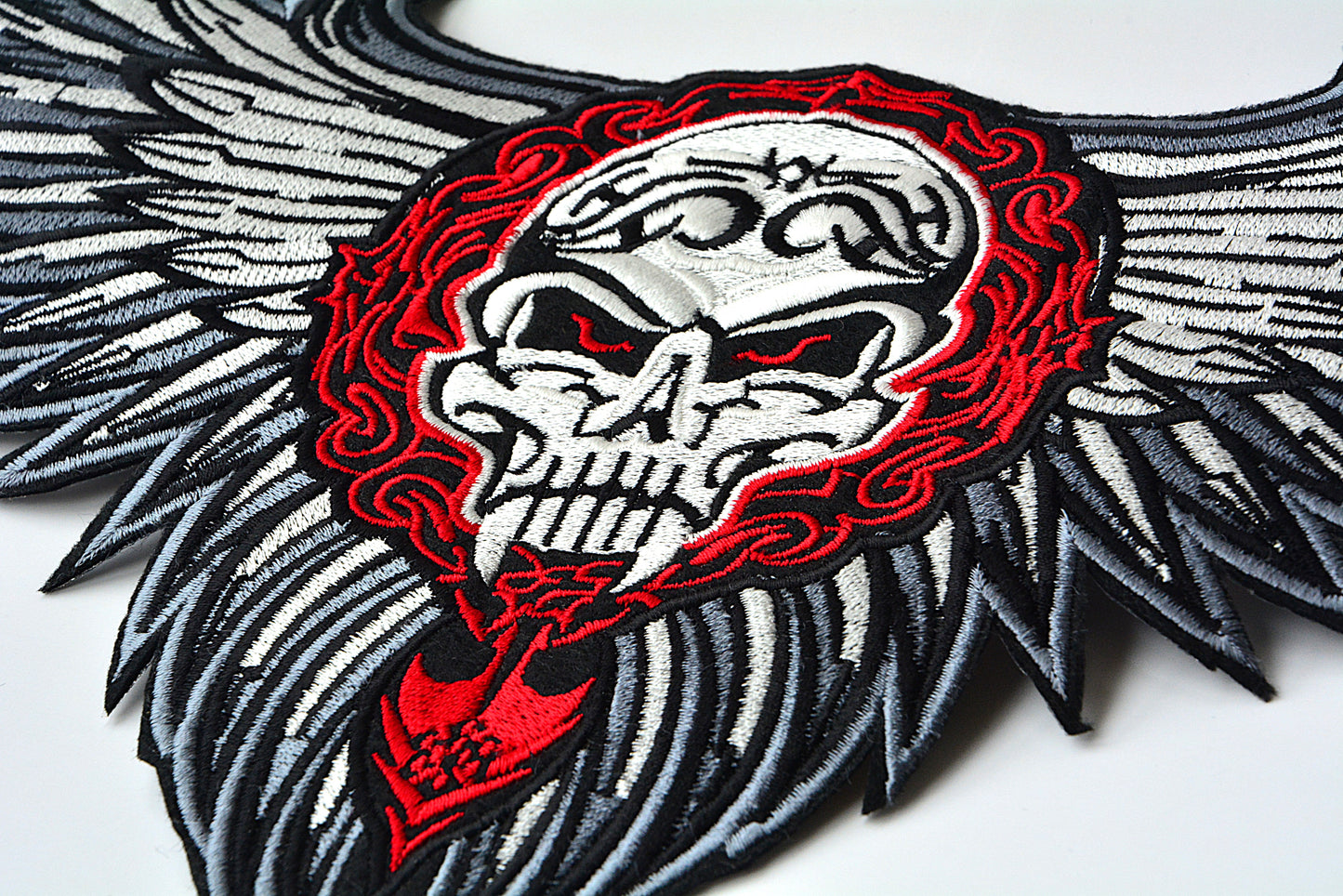 Skull With Wings - Iron On Patch