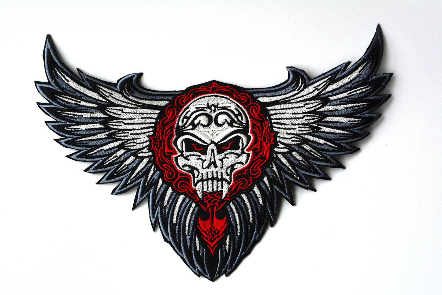 Skull With Wings - Iron On Patch
