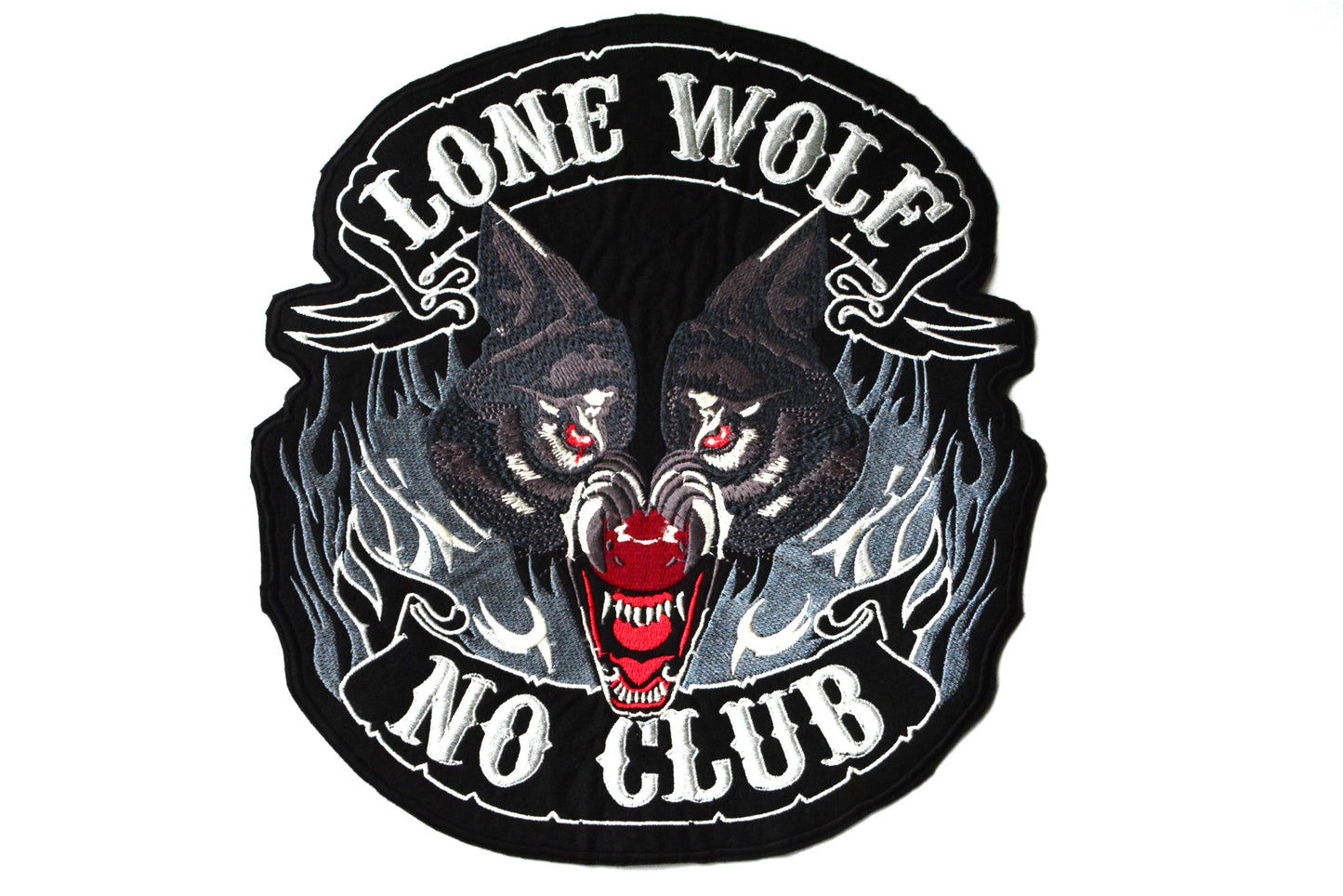 Lone Wolf No Club No Rules 2 - Iron On Patch