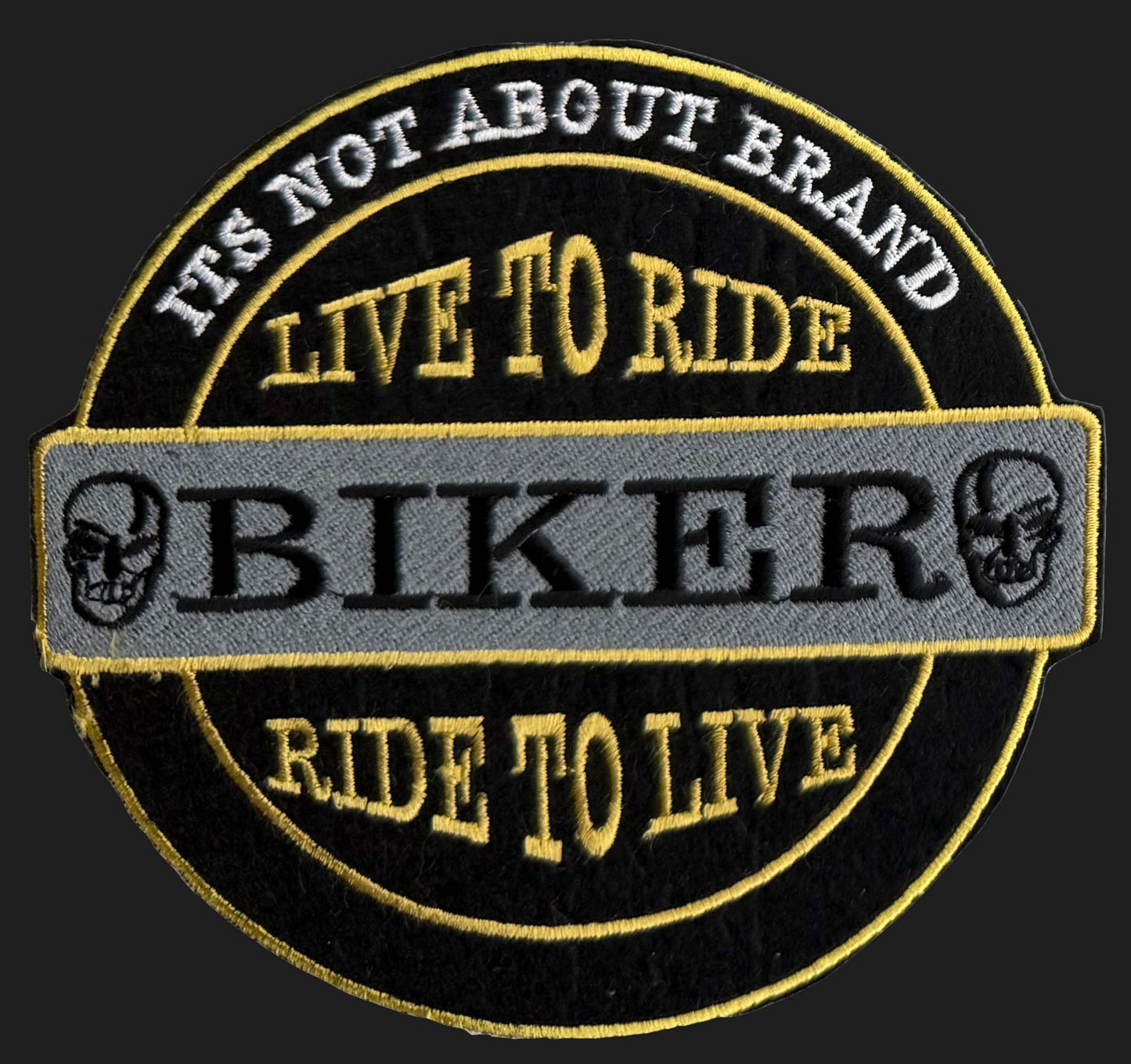Its Not About Brand Biker - Iron On Patch