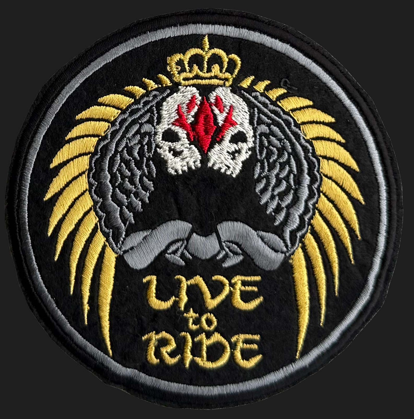 Live To Ride - Iron On Patch