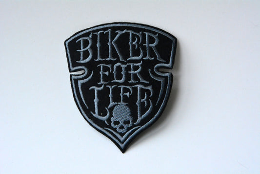 Biker For Life - Iron On Patch