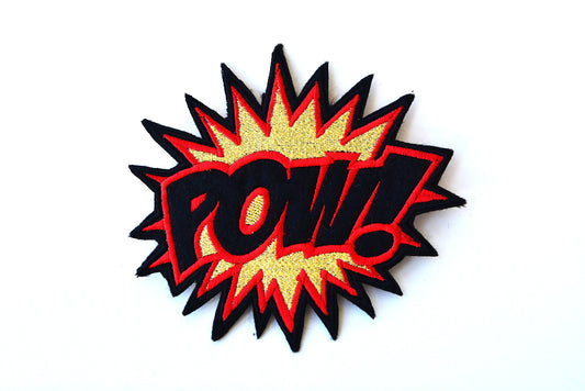 Pow Black - Iron On Patch