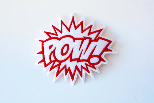 Pow White - Iron On Patch