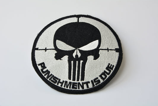 Punishment Is Due Sticker - Iron On Patch