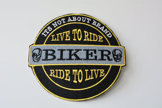 Its Not About Brand Biker - Iron On Patch