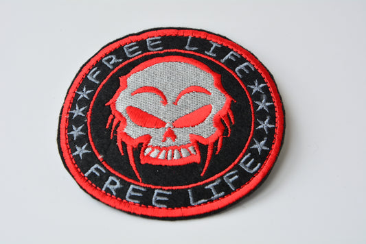 Free Life Skull- Iron On Patch