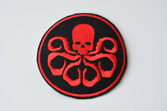 Red Skull Emblem - Iron On Patch