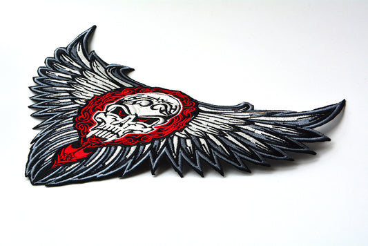 Skull With Wings - Iron On Patch