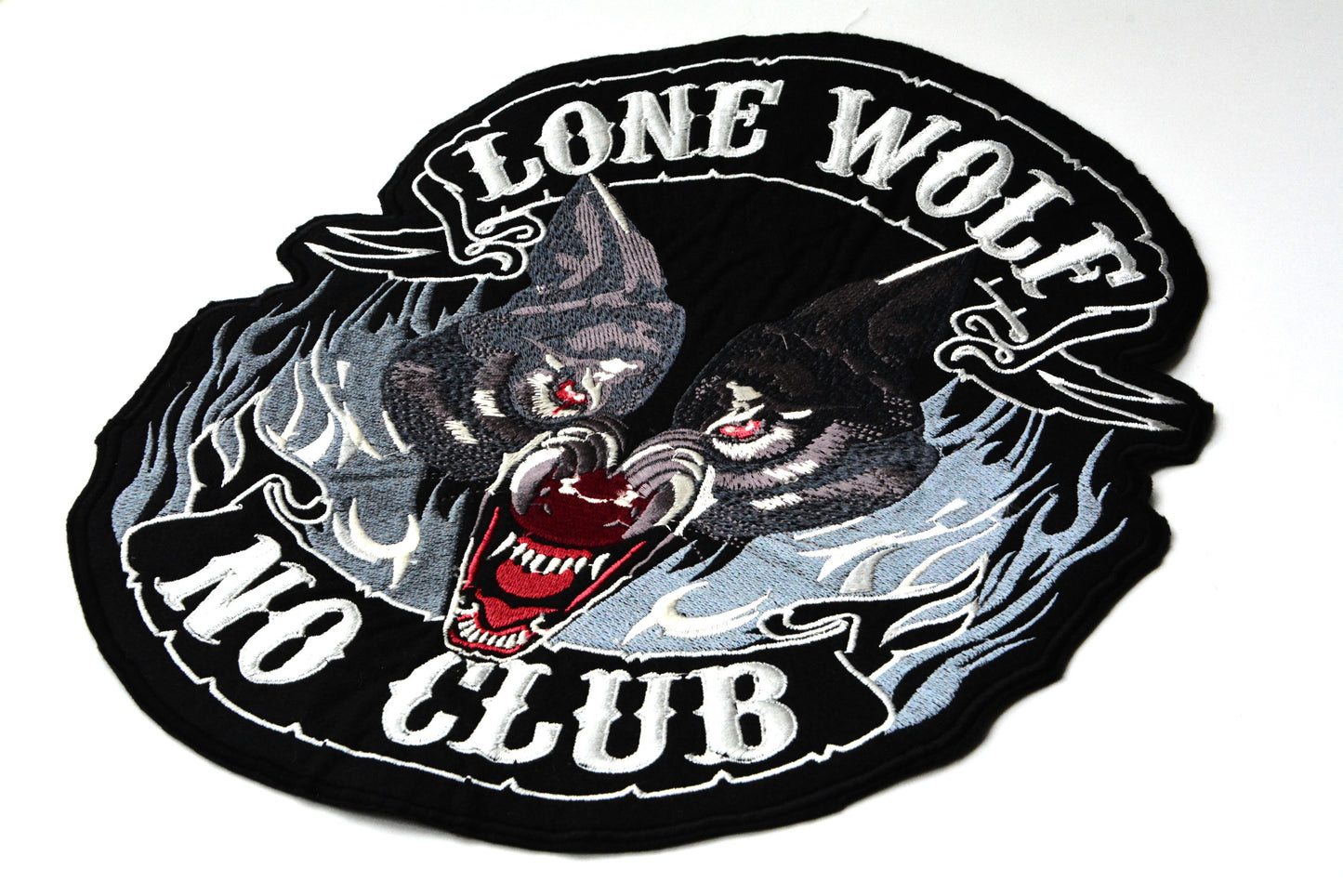 Lone Wolf No Club No Rules 2 - Iron On Patch